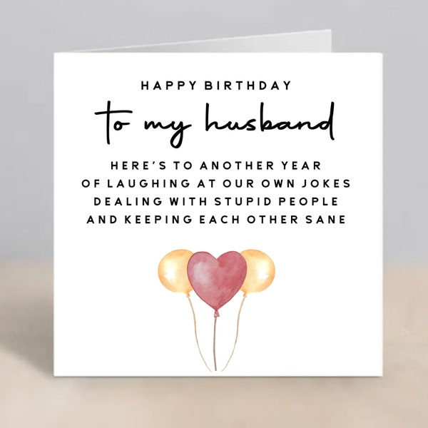 Husband Birthday Card Birthday Card For Husband