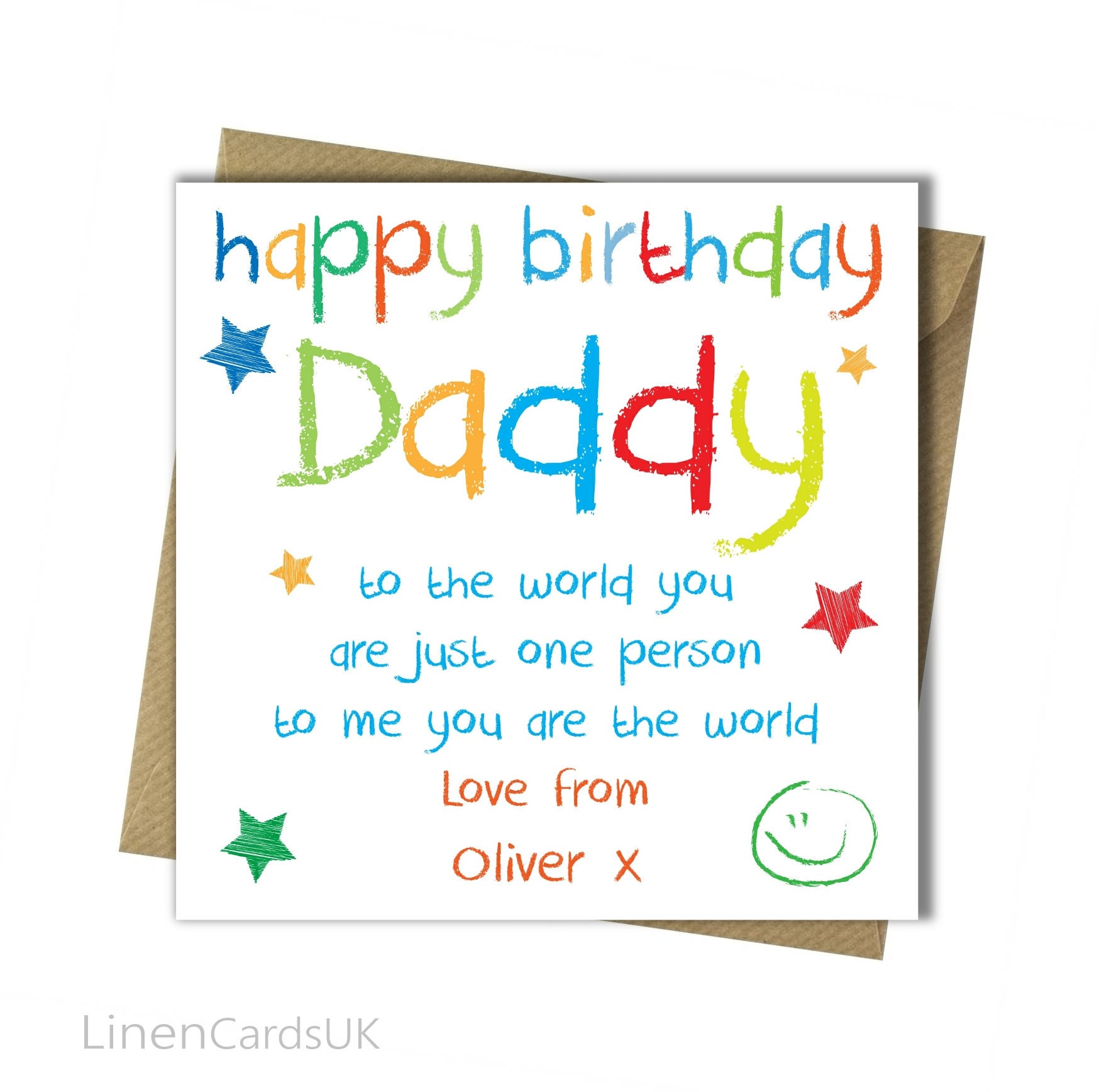 Personalised Birthday Card Daddy Birthday Card Father Etsy