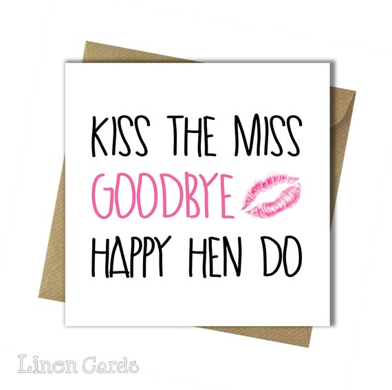 Hen Night carte-Fiançailles CARTE-MARIAGE CARTE-future mariée carte.