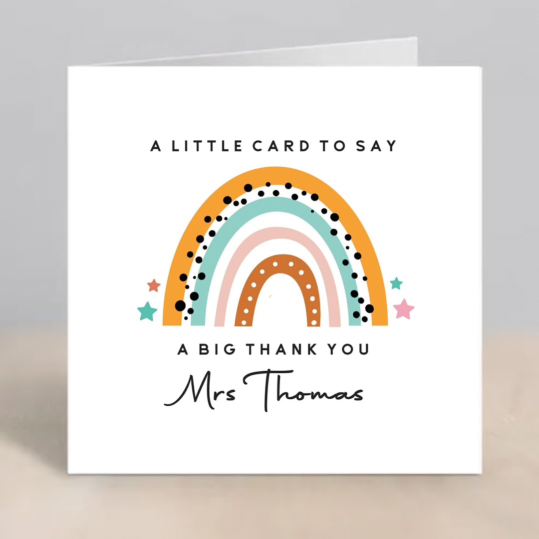 Teacher Thank You Card End Term Teacher Card End of School - Etsy