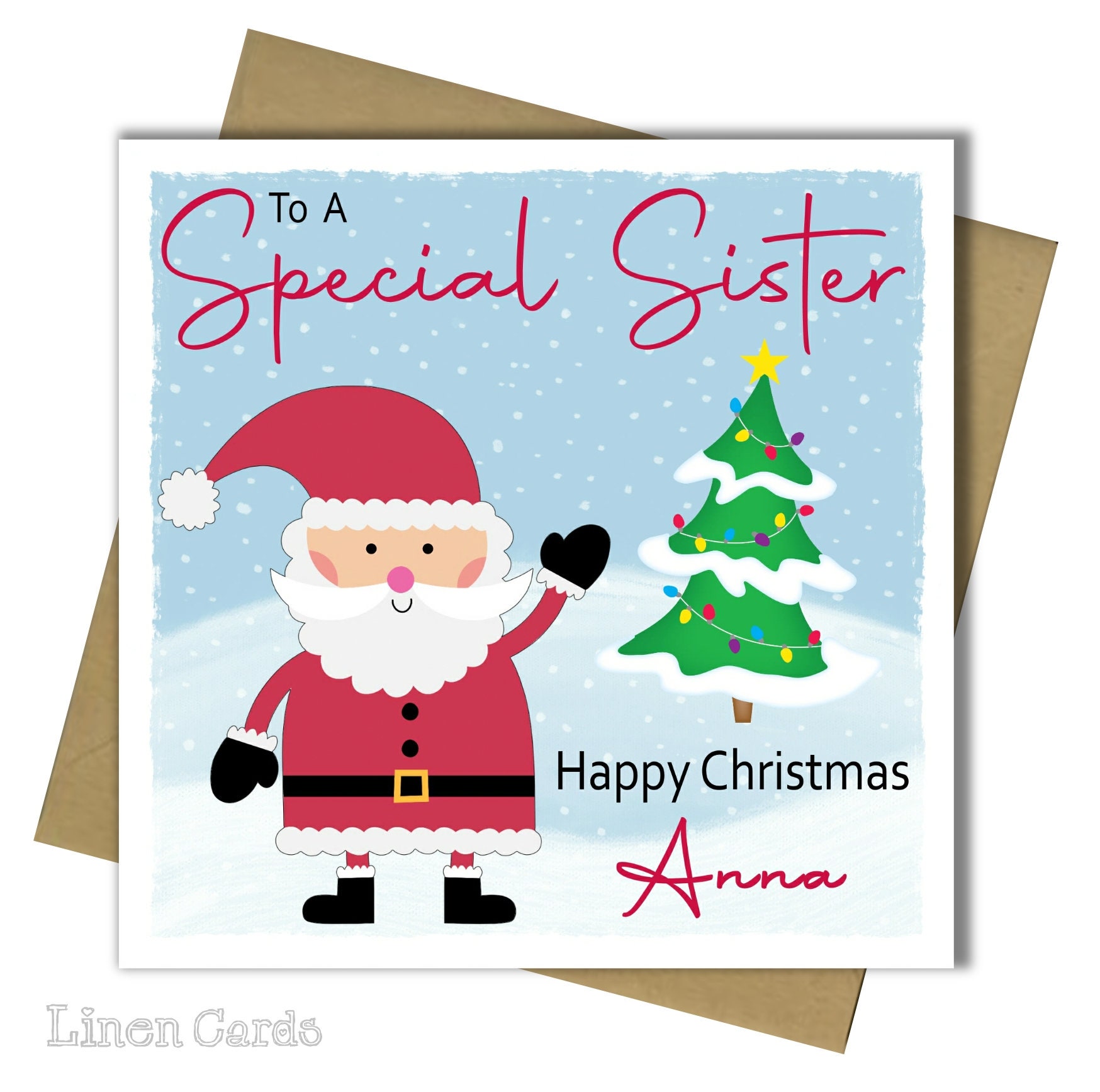 Personalised SISTER CHRISTMAS Card First Xmas 1st Christmas | Etsy