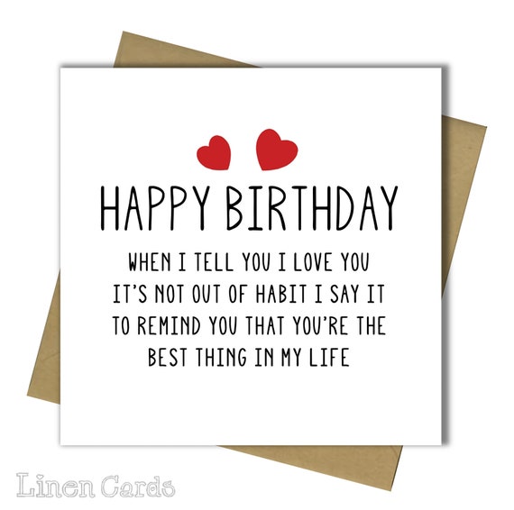 birthday card for partner