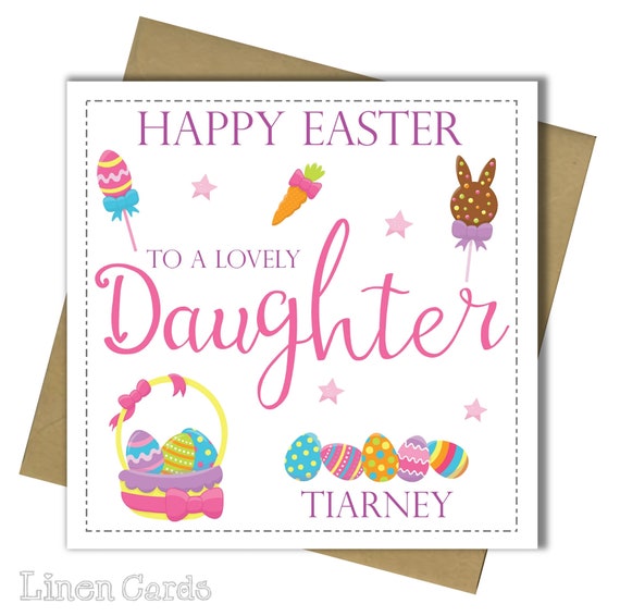 Personalised DAUGHTER EASTER CARD Easter Cards Daughter. Etsy