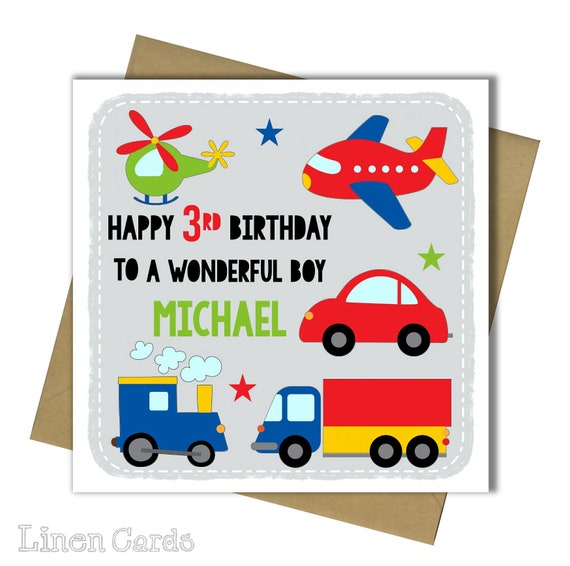 Cake Candles For Boys Grandson Godson Personalized Birthday Card With Dragon For Son Step-son Nephew Customize Personalised With Name