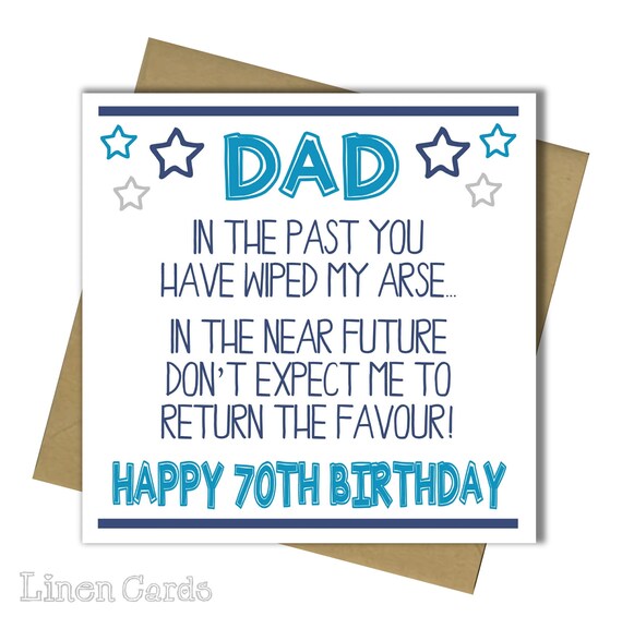 70th birthday cards for dad