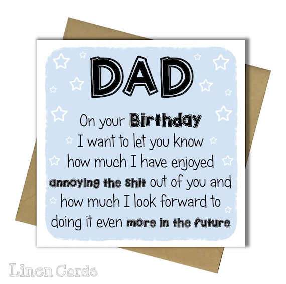 Birthday Card Dad Birthday Cards Daddy Birthday Card Father | Etsy