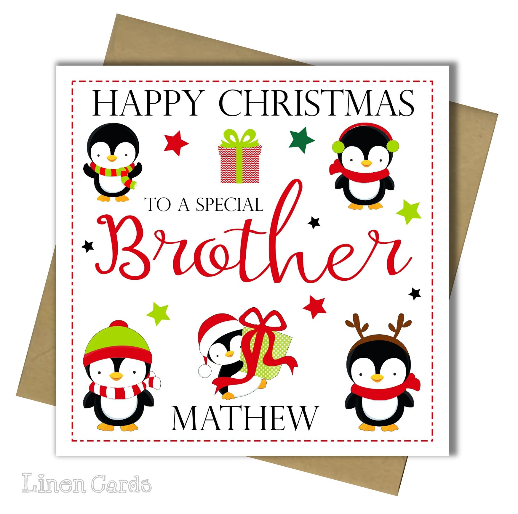 Personalised BROTHER CHRISTMAS Card Boy First 1st Xmas | Etsy