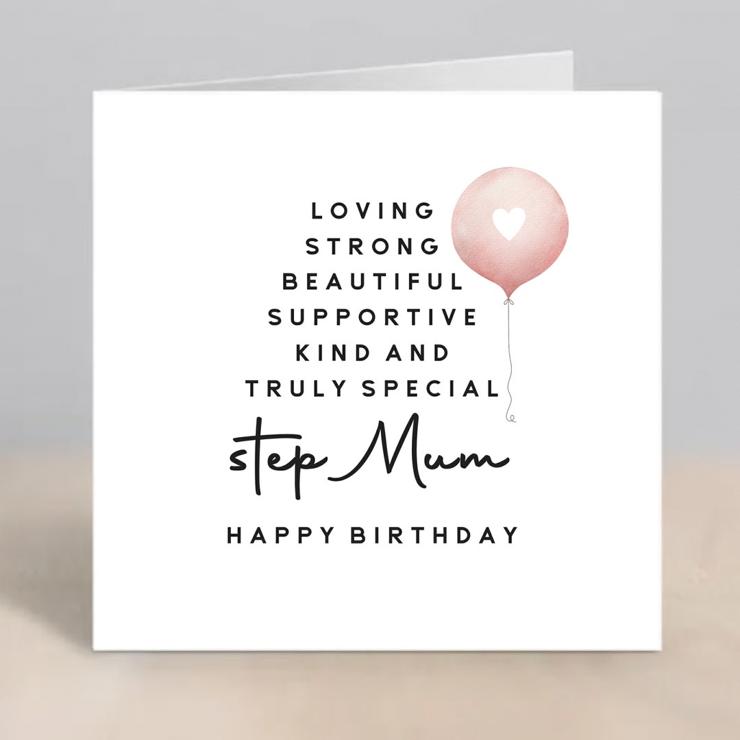 Step Mu Step Mum Birthday Card Happy Birthday Step-mum Birthday Card - Etsy