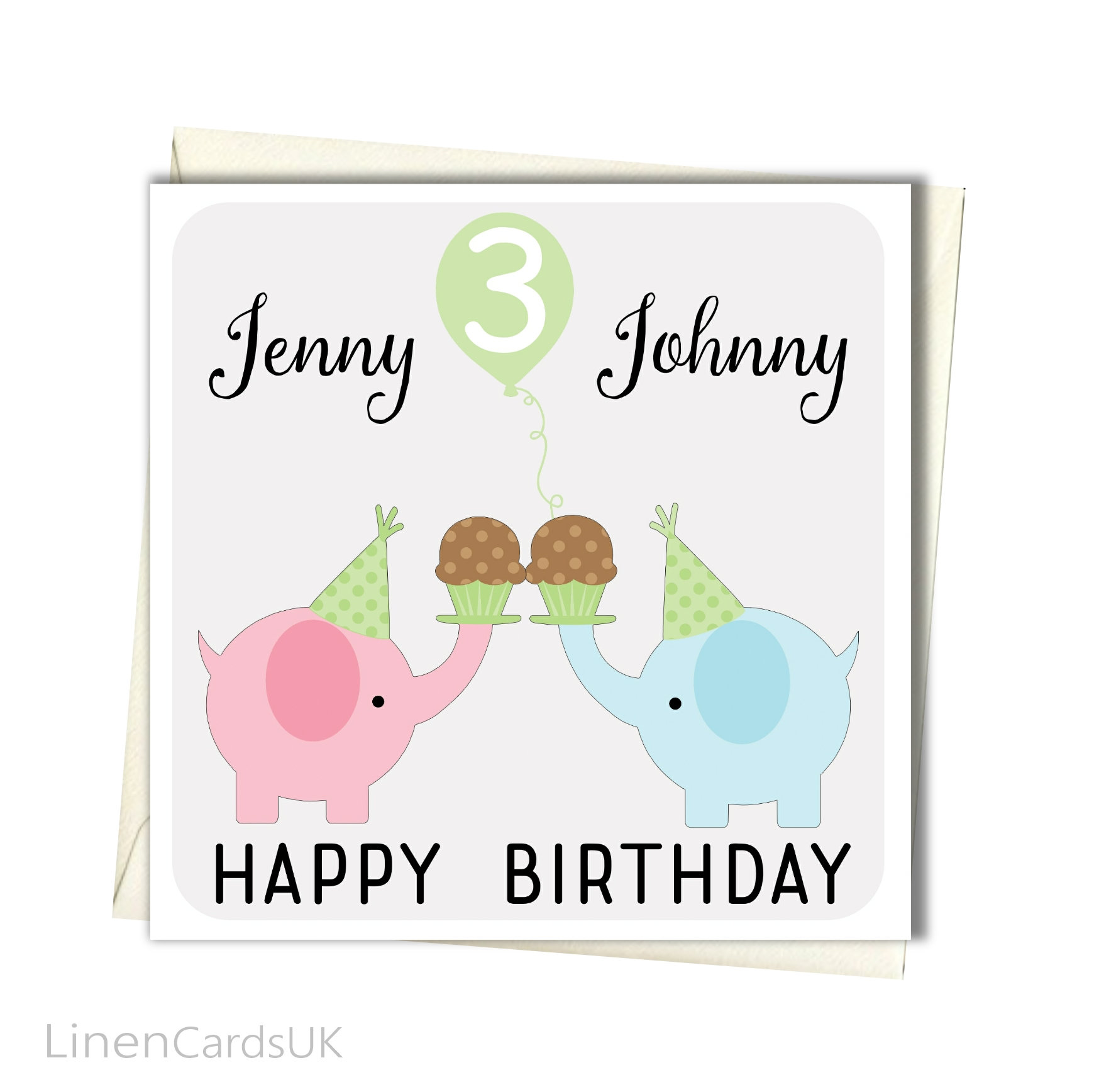 Personalised Twins Birthday Card Twins First Birthday Card | Etsy