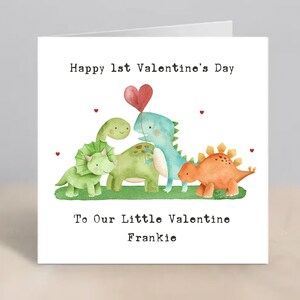 1st Valentine's Day Card for Daughter Son Granddaughter Grandson Girl Boy Our / My Little Valentine Personalised Babies 1st Valentines Card