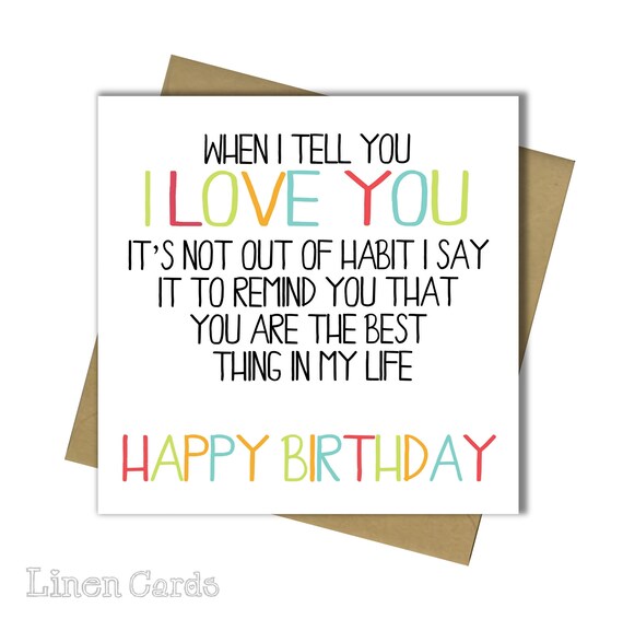 birthday card for partner
