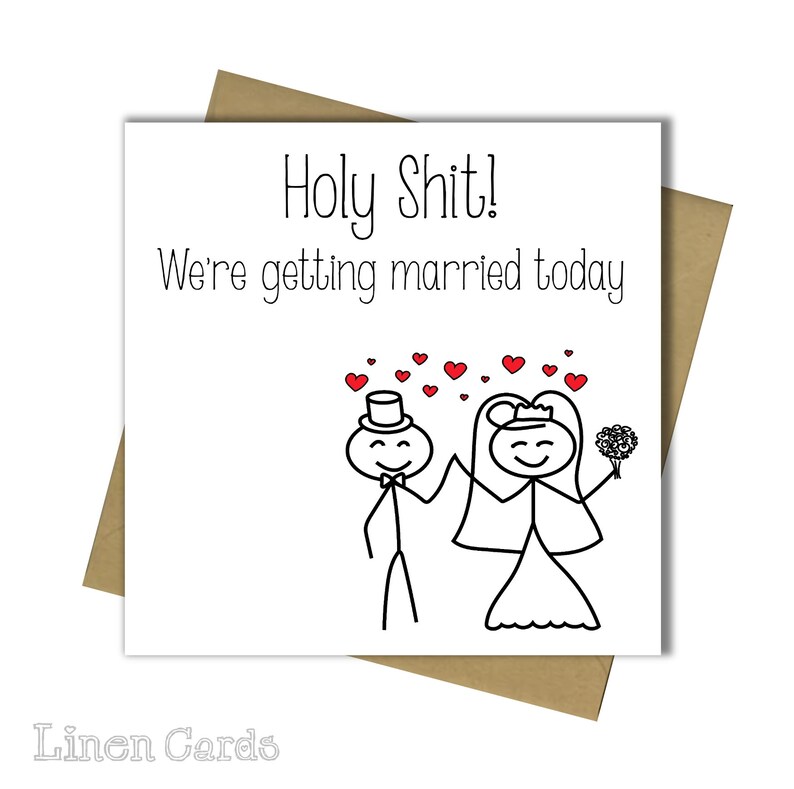 On our wedding day card We're getting married card Husband Etsy