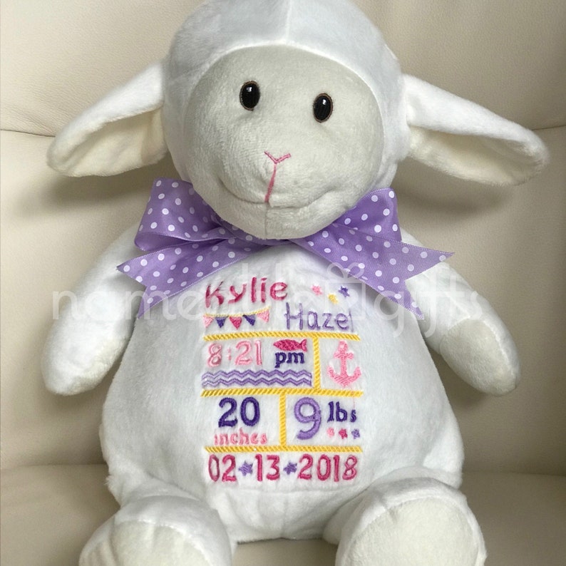 Personalized Stuffed Animal Personalized Lamb Personalized | Etsy