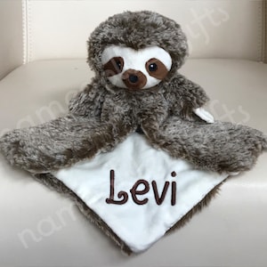 Sloth Plush Personalized Lovey cloud Island tan Baby Sloth Security Blanket animal Baby Snuggle shower christmas birthday Gift Etsy Canada