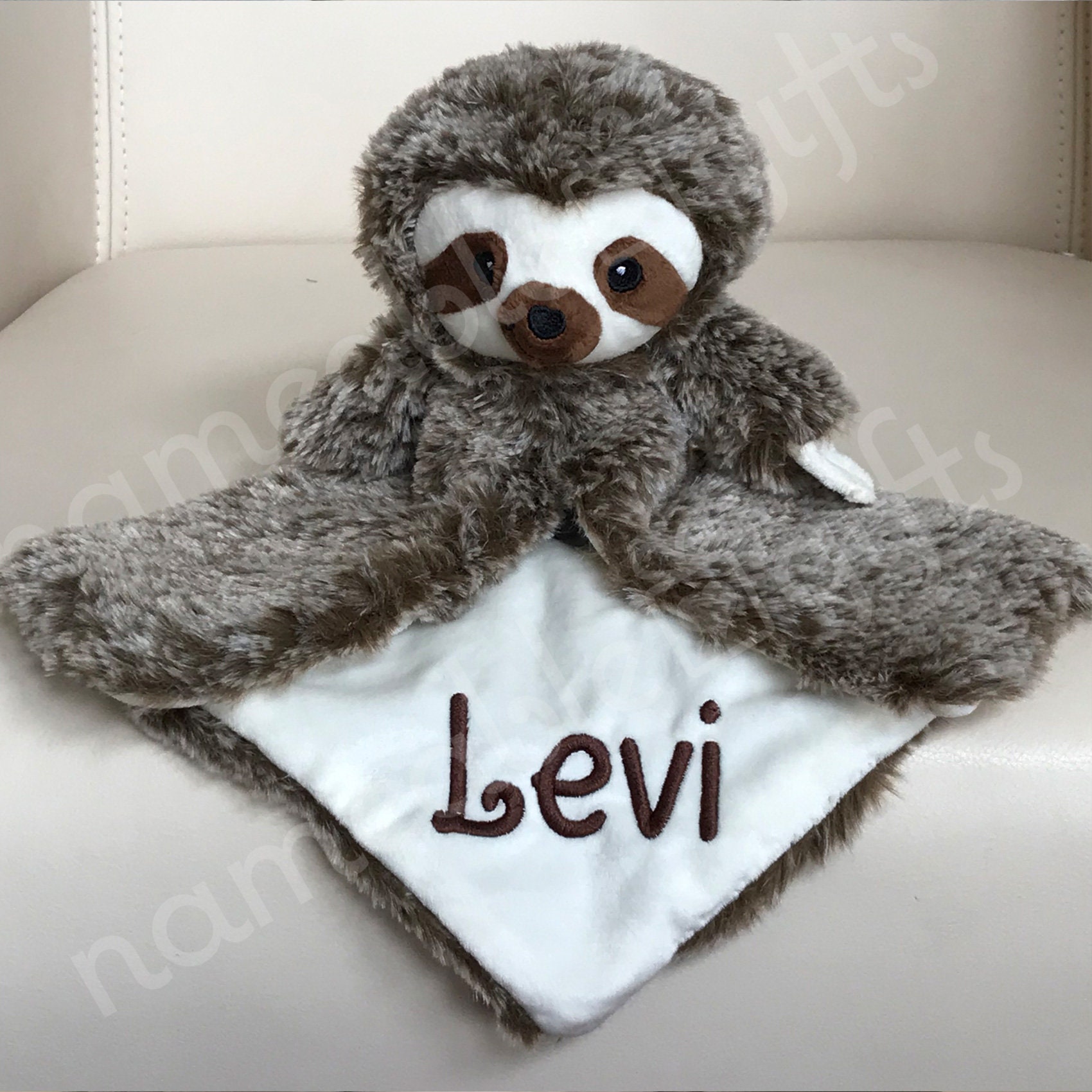 Personalized Lovey Security Blanket Personalized Sloth Lovey Personalized Baby Gift Lovey Blanket Baby Sloth Gift Newborn Gift Sloth Etsy
