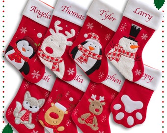 Personalized Family Christmas Stockings, Christmas stockings, Personalized Christmas Stockings, Personalized Embroidered Christmas Stockings