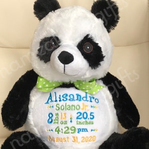 Personalized Stuffed Animal Personalized Baby Gift Panda - Etsy