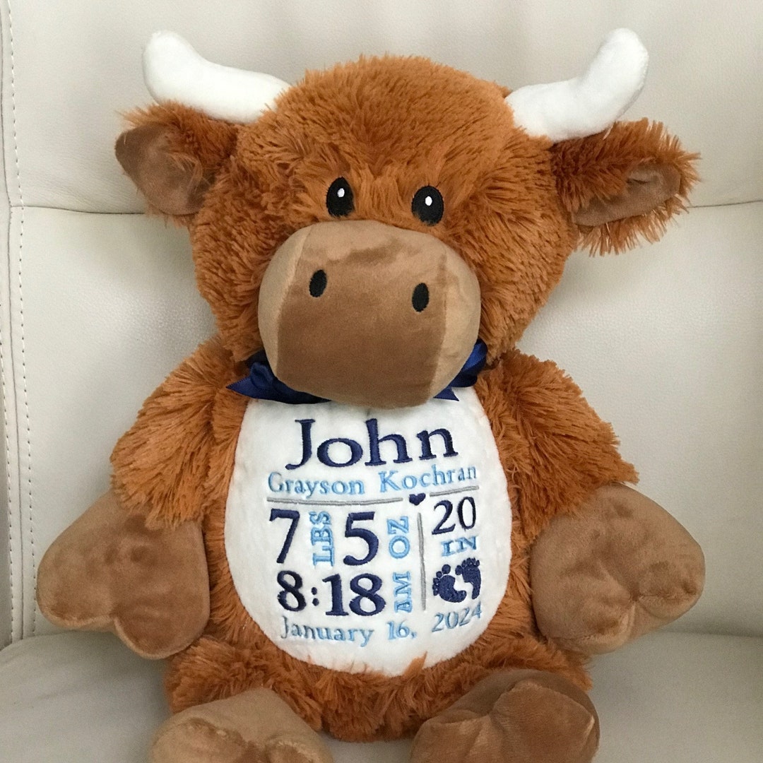 Gift Sapi Personalized Stuffed Animal, Personalized Cow, Personalized Baby Gifts ...