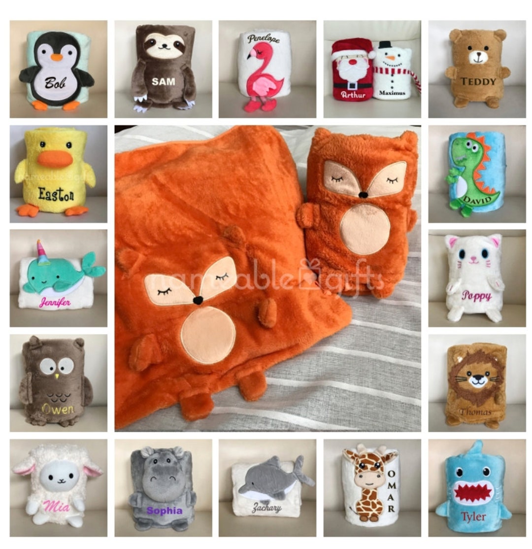 Kid Travel Blanket, Personalized Baby Blanket, Minky Blanket, Holiday