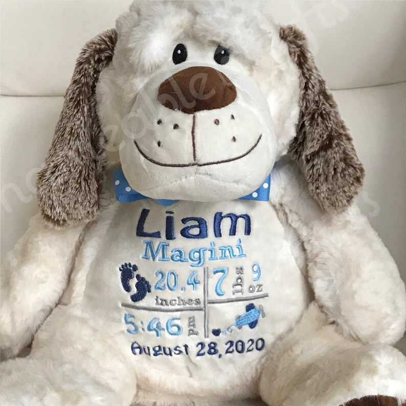 Personalized Stuffed Animal Personalized Baby Gift Dog Etsy