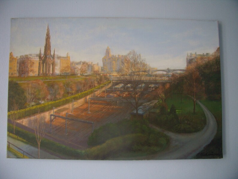 Waverley Station, Princes Street, Edinburgh. Original Painting. image 2