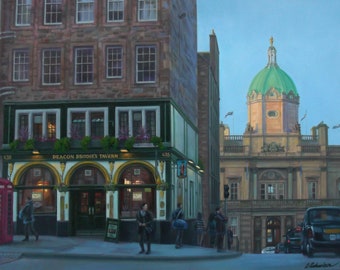 Deacon Brodie's Tavern, Edinburgh. Art Print.