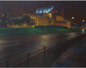 Kelvingrove Art Galleries and Museum, Glasgow. (West view). Art Print.