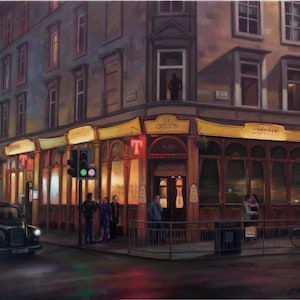 The Griffin Bar, Glasgow. Art Print.