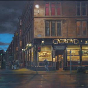 Tennents Bar, Glasgow. Art Print.