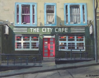 The City Cafe, Edinburgh. Art print.