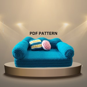 Crochet Cat Couch Pattern, Cat couch pattern, Dog bed Pattern, Small dog bed, Crochet pattern, Pattern for pet, Dog bed, Cat Bed, Cat Couch