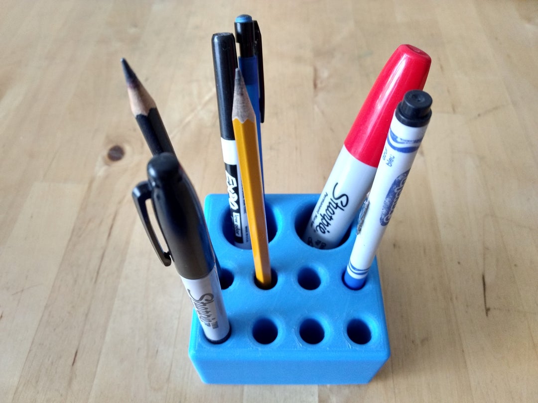 Digital Download STL File 3D Printed Pen/pencil Holder 3.5x3.5x2.0 Etsy