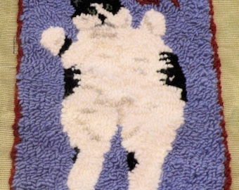 Rug Hooking Pattern FAT CAT on PAPER 12" x 16"