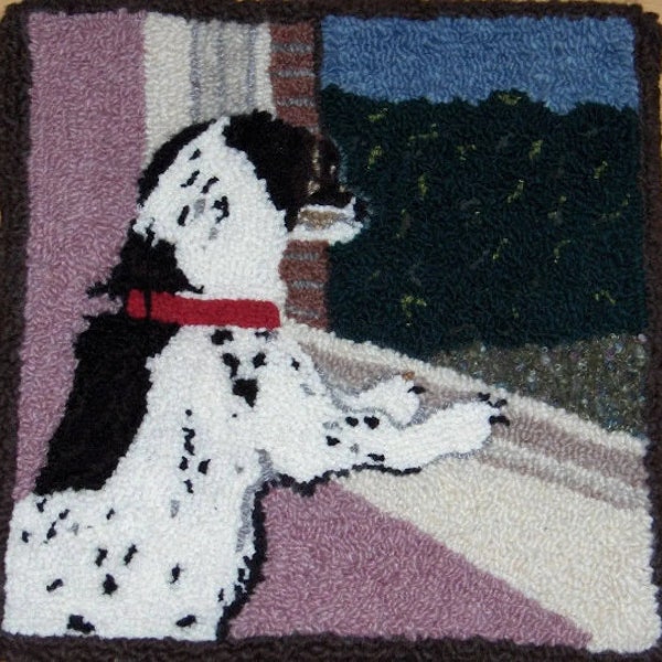 PATTERN Rug Hooking DOG WAITING pdf download