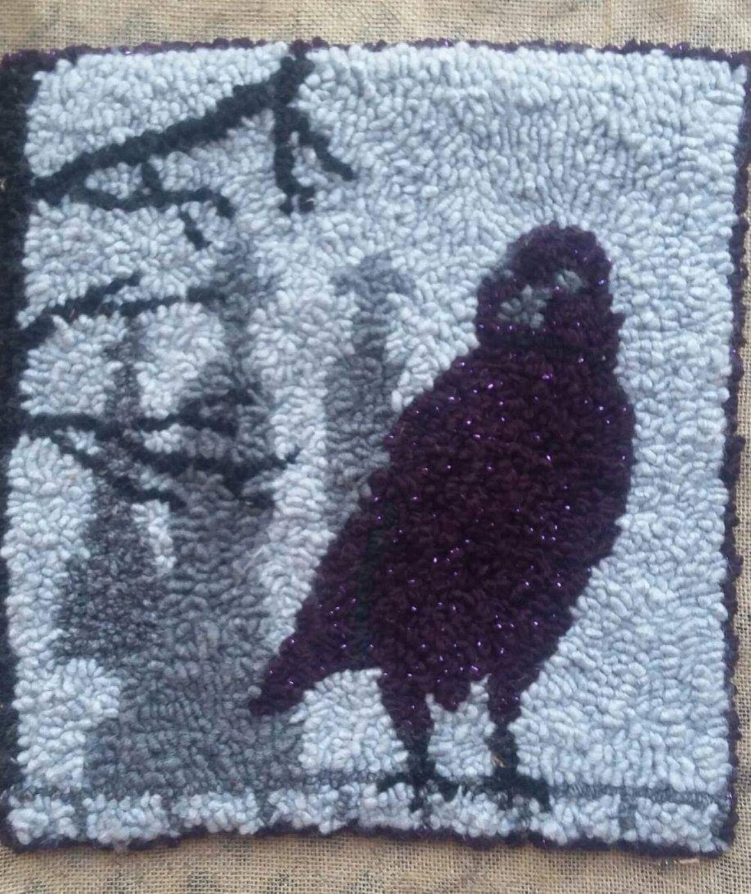 PATTERN Rug Hooking GRAVEYARD CROW Pdf Download - Etsy