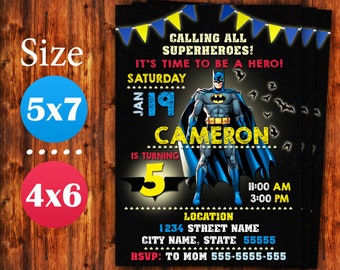 batman invitations etsy