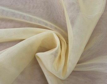 Soft tulle 107 colour light yellow  Colour of high quality, tulle  for veil, skirt, dress, width 3m, sold per meter