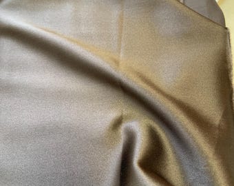 Pure silk with elastane brown color, natural fabric dark brown color by 1/2 yard from Italy for dress, skirt , blouse or evening suits