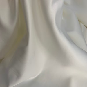 Dushish heavy Bridal satin Wedding silk light cream colour 140 cm wide x 50 cm silk fabric