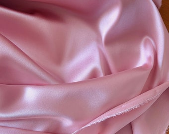 1/2 yard Light pink Mulberry Silk Fabric, light baby pink color 55 inch wide by the half a yard
