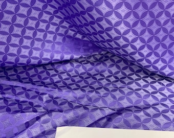 Double face Pure Silk /viscose Chameleon Jacquard Fabric Violet color 50x110 cm Violet Viscose for lining ,shawl , dress,blouse or scarf