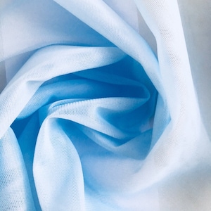 Soft Pale Blue 11 color, light Blue Tulle of high quality, tulle for veil, skirt, dress, width 3m, sold per meter