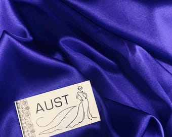 Bright blue Mulberry Silk Fabric with elastane sleep masks, hair scrunchy 55 inch wide by the half a yard