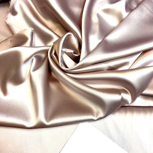Pure silk satin with elastane old pink color -140 cm wide by 50 cm Pure silk from Italy Mullberry silk