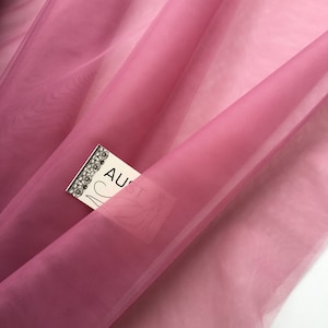 28 Soft Dark pink , crimson Color of high quality tulle, tulle for veil, skirt, dress, width 3m, sold per meter