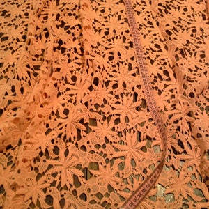 Beige Lace Fabric, Cotton lace fabric, retro floral lace fabric, guipure lace fabric, cotton lace fabric, natural cotton lace fabric