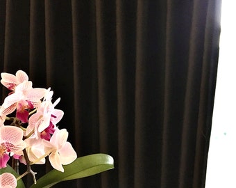 Black Velvet Custom size Curtains, Bedroom Curtains, Living Room Curtains, Window Curtain Panels, Luxury Handmade Designer Drape Curtain