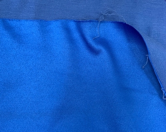 Heavy bright blue satin with elastane Italy famous brand fabric 140 cm wide x 50 cm silk fabric