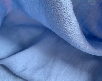 Light blue Thin cotton with viscose and elastane Fabric ,sewing fabric , wedding fabric by Yard summer blue viscose fabric