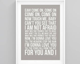 Handmade Lyrics Song Doors Etsy